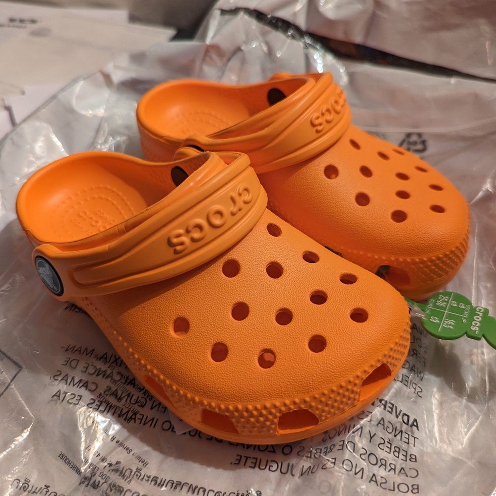 Crocs Toddler Size 9 (c9) Orange Zing NWT